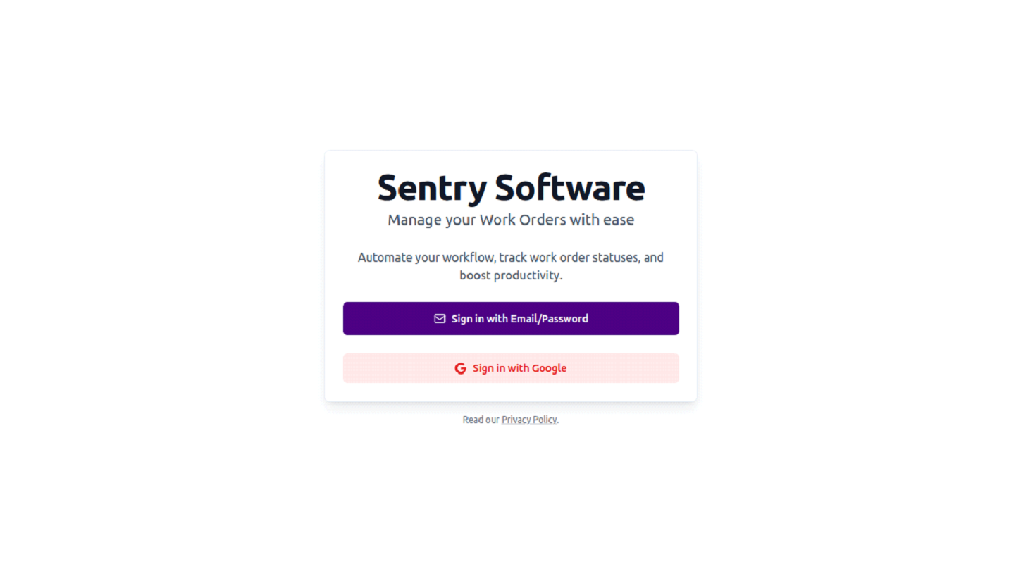 Sentry Interface 4